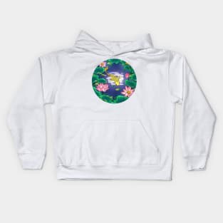 Minhwa: Moonlight Pond  H Type (Korean traditional/folk art) Kids Hoodie